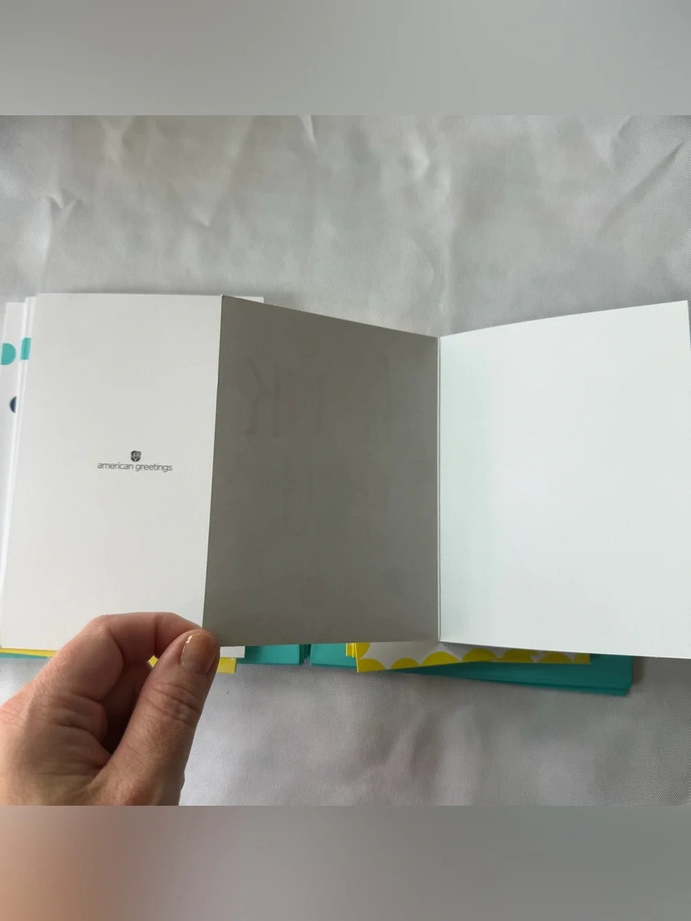 Party Invitation and Thank You Card Set in Teal with Colorful Dots